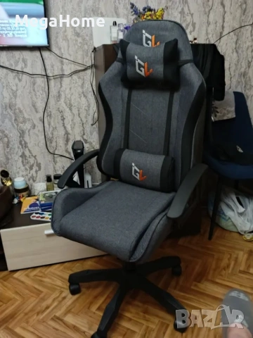 НОВ Стилен Геймърски стол GAMELAB NOMAD Breeze, тъмносив, снимка 11 - Столове - 53096483