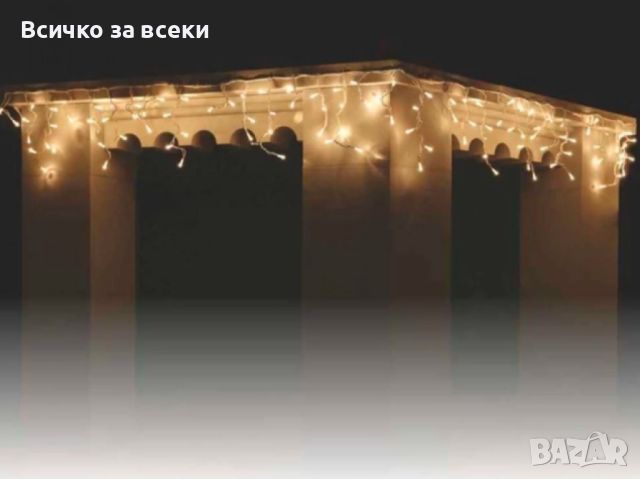 Коледна LED завеса за външен монтаж, 100% водо и влаго защитена, , снимка 2 - Декорация за дома - 45470600