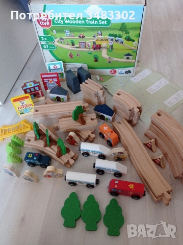 Дървени влакчета с релси и други , снимка 8 - Влакчета, самолети, хеликоптери - 52928657