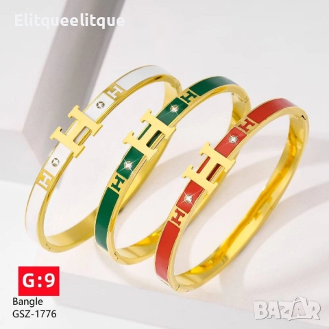 гривни от висококачествена стомана chanel hermes gucci, снимка 2 - Гривни - 52185539