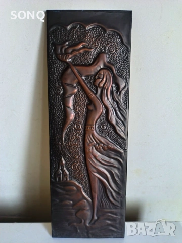 Красива Старо Руско Медно Пано №2