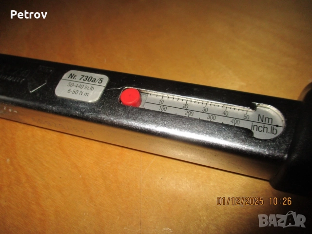 STAHLWILLE MANOSKOP Nr.730a/5 - MADE IN GERMANY - 9/12 mm ПРОФЕСИОНАЛЕН Динамометричен Ключ 6- 50 Nm, снимка 2 - Гедорета - 52899234