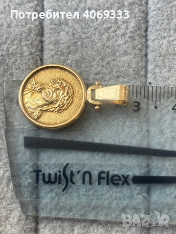 Златна висулка от 14 к злато, снимка 2 - Колиета, медальони, синджири - 52854947