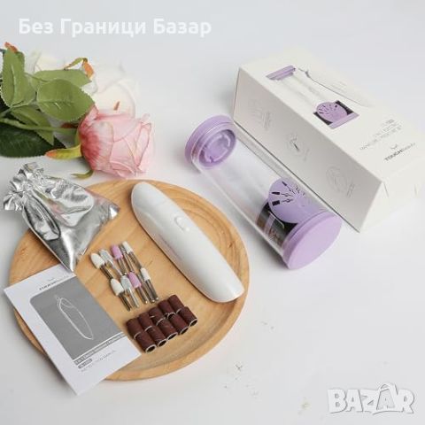 Нова TOUCHBeauty електрическа пила за нокти 5 в 1 с LED светлина за маникюр и педикюр, снимка 8 - Продукти за маникюр - 46669547