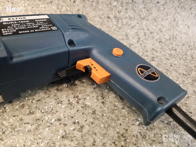 Бормашина ELTOS BUR2-160E – Инженерна мощ от „Златната ера“ на Ловеч, Made in Bulgaria, снимка 8 - Бормашини - 53959534