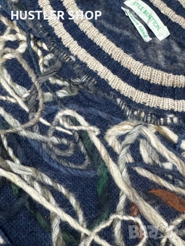 Мъжки кашмирен пуловер VINTAGE STILE BENETTON. Размер М, снимка 4 - Пуловери - 52674736