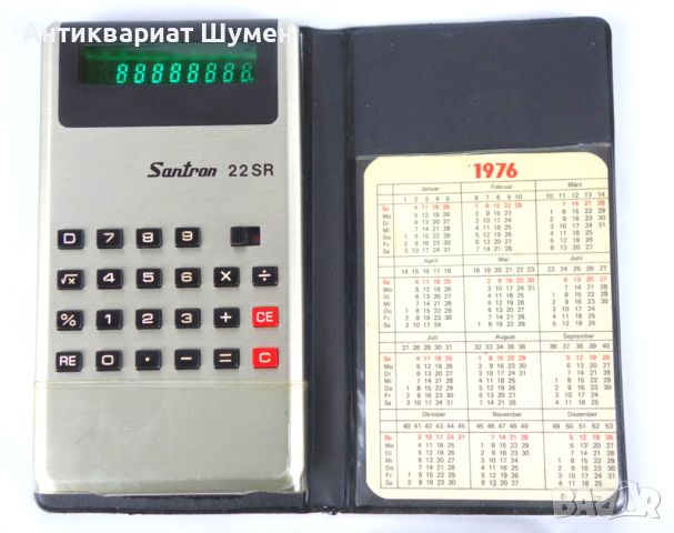 Ретро колекционерски калкулатор от '70-те "Santron 22SR", снимка 2 - Друга електроника - 45497592