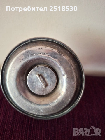 Старинен сребърен свещник, снимка 5 - Антикварни и старинни предмети - 54178722