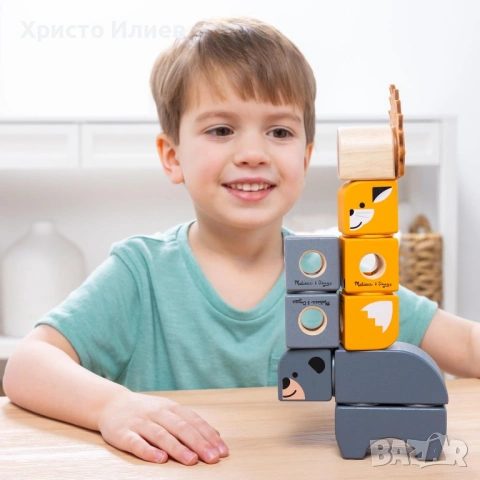 Дървен конструктор Melissa & Doug Blockables Горски приятели 16 части, снимка 6 - Конструктори - 53411787