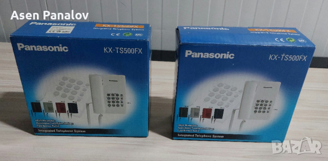 Телефон,стационарен PANASONIC KX-TS500FX-2 броя