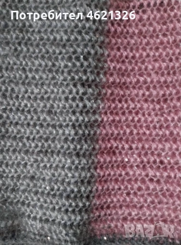 Шал, ажурен, ръчно плетиво, 3 цвята, мохер, пайети, мек и топъл, с подарък огледалце, снимка 12 - Шалове - 52481654