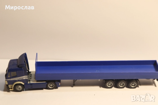 HERPA 1:87 H0 MERCEDES BENZ РЕМАРКЕ КАМИОН TIR МОДЕЛ, снимка 2 - Колекции - 52501328