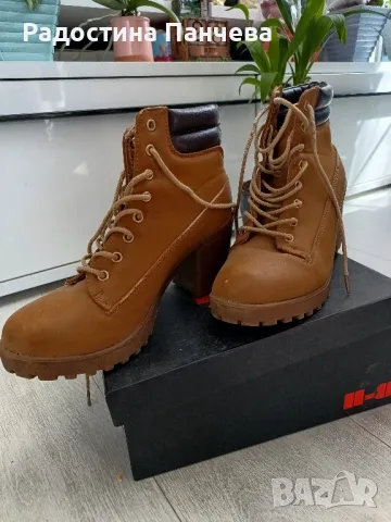 Дамски боти в кафяво ежедневни, снимка 3 - Дамски боти - 49713401