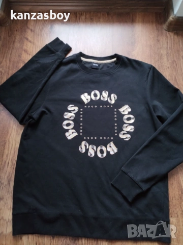 hugo boss  logo stripe zip-neck - страхотна мъжка блуза М, снимка 4 - Блузи - 53328057