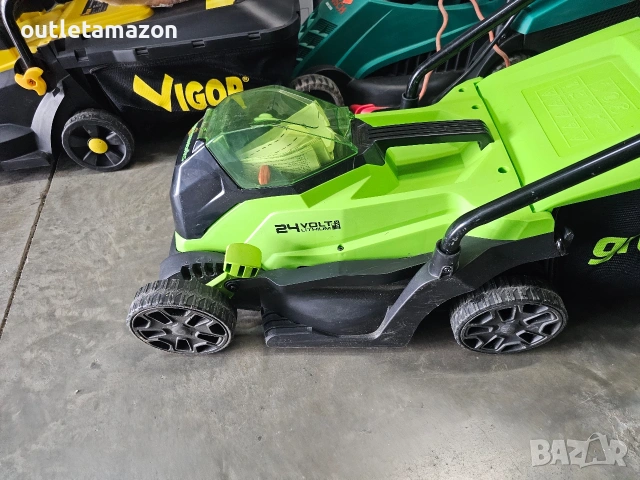 Акумулаторна косачка Greenworks GD24LM33 solo, снимка 4 - Градинска техника - 54216649