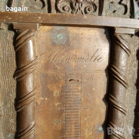 Бронзова пластика. Реомюр. Термометър., снимка 5 - Декорация за дома - 52384957