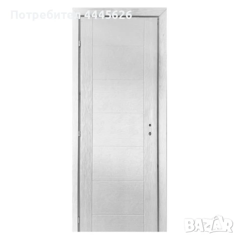 НОВА интериорна грундирана врата с каса 90X200Х7 см. ЛЯВА