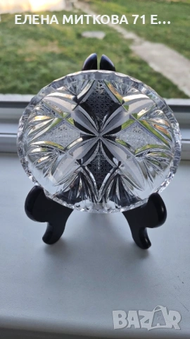 Чинийки за сладко оловен кристал комплект от 6 бр, снимка 3 - Чинии - 53761997