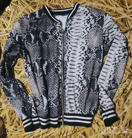 Тънко пролетно яке в змийски принт, снимка 2 - Якета - 53850164