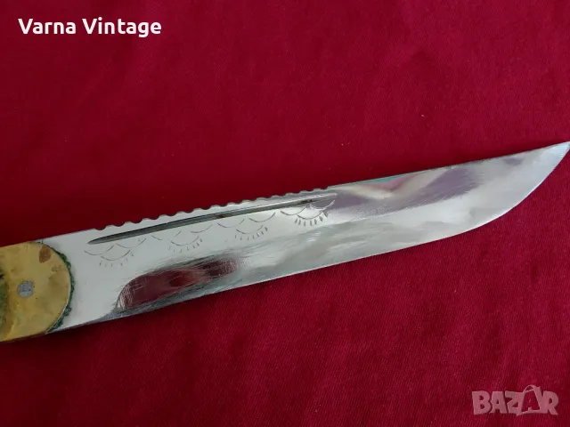 Ръчно изработен нож + кания. (2)., снимка 4 - Ножове - 49763495