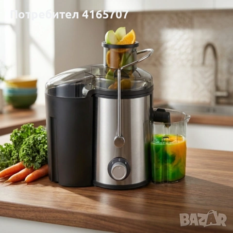 Сокоизстисквачка Muhler MJ-600S, 600W, Корпус и цедка от неръждаема стомана, 2 скорости + Turbo, 0.5, снимка 4 - Сокоизстисквачки и цитрус преси - 53818441