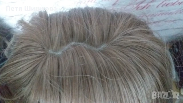 Перука - светлокафява синтетика с топ качество, снимка 8 - Аксесоари за коса - 51255794