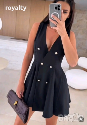 Елегантна Черна Дамска Рокля , снимка 2 - Рокли - 52933951