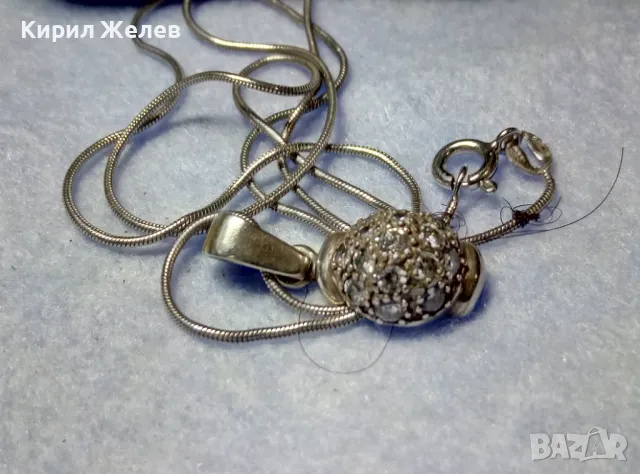 НЕЖНО ИТАЛИАНСКО СРЕБЪРНО КОЛИЕ със СКЪПОЦЕНЕН СРЕБЪРЕН ПЕНДАНТ РОДИРАНО СРЕБРО 925 ПРОБА 43359, снимка 4 - Колиета, медальони, синджири - 50136136