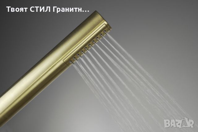  NQS_R9YK Матирано златна душ колона тип Дъжд Silia Brush Gold, снимка 4 - Душове - 46693706