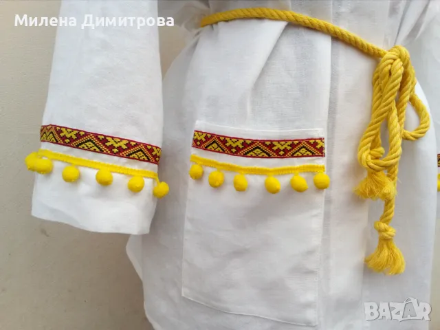 Лятно кимоно с помпон ръчна изработка , снимка 2 - Сака - 48851016