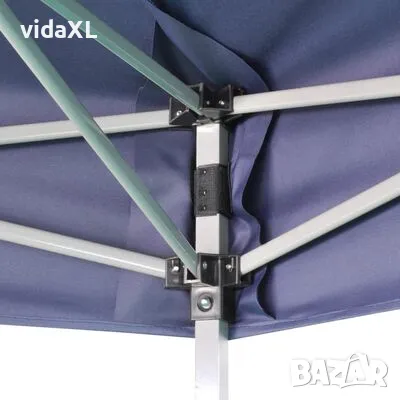 vidaXL Шестоъгълна pop-up сгъваема шатра, тъмносиня, 3,6x3,1 м（SKU:42107）, снимка 4 - Градински мебели, декорация  - 49422398