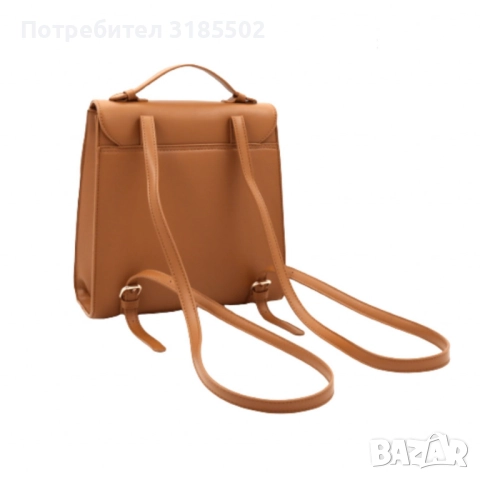 Кокетна дамска раничка, със сламени детайли, снимка 6 - Раници - 51513370