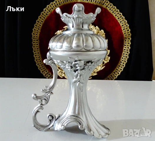 Калаена кана,релефни цветя,барок,рококо. , снимка 6 - Антикварни и старинни предмети - 52394039