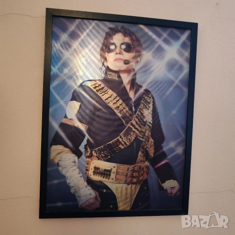 Рамкиран 3D плакат, картина на Майкъл Джексън. , снимка 2 - Картини - 53201268
