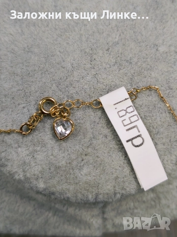 Златно Колие с Висулка Пеперуда 1.89гр / 14К, снимка 5 - Колиета, медальони, синджири - 52749017