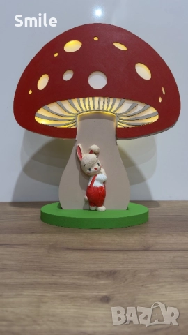 Детска лампа “Гъбка с малко зайче”