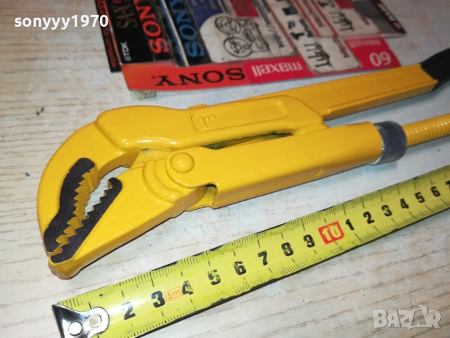 ТРЪБЕН КЛЮЧ 30СМ ЖЪЛТ 1010251711, снимка 2 - Други инструменти - 52011069