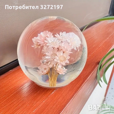 FUFIZU Кристална топка с маргаритки , снимка 7 - Декорация за дома - 54090553
