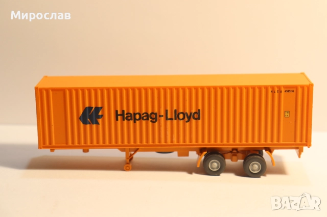 WIKING H0 1/87 РЕМАРКЕ КОНТЕЙНЕР ФУРГОН КАМИОН МОДЕЛ