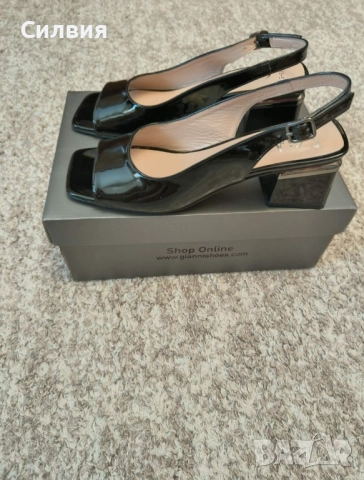 Чисто нови лачени обувки "GiAnni", 39 номер, снимка 2 - Дамски обувки на ток - 52712926