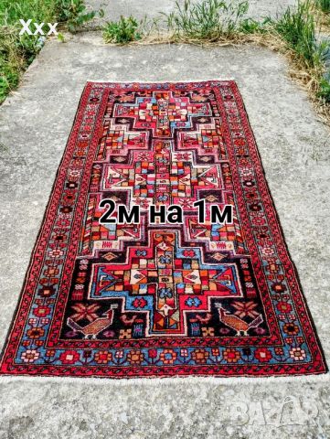 Ръчно тъкан вълнен килим.Антика за ценители.Произход Иран., снимка 1