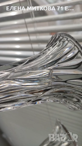 Кристална ваза и свещник 2 в 1, снимка 6 - Вази - 53774117