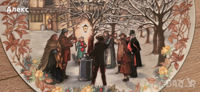 Wedgewood– Голяма Коледна чиния, "Дванадесета нощ", снимка 4 - Чинии - 52268376
