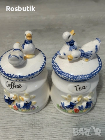 Старинни порцеланови бурканчета за чай и кафе , снимка 2 - Сервизи - 53347635