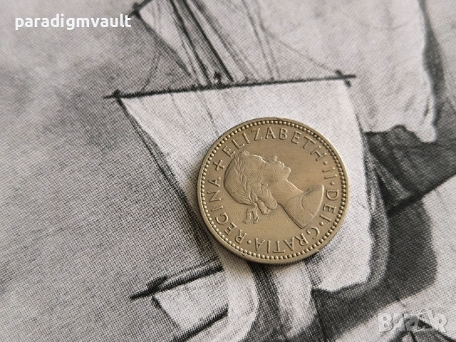 Монета - Великобритания - 1 шилинг | 1956г., снимка 2 - Нумизматика и бонистика - 54238079