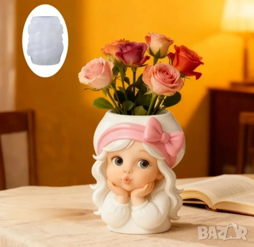 Молд кашпа момиче (1), снимка 3 - Форми - 53733543