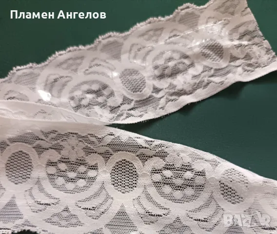 дантела със силиконов гръб, еластична ликра, коприна. , снимка 2 - Други - 49685326