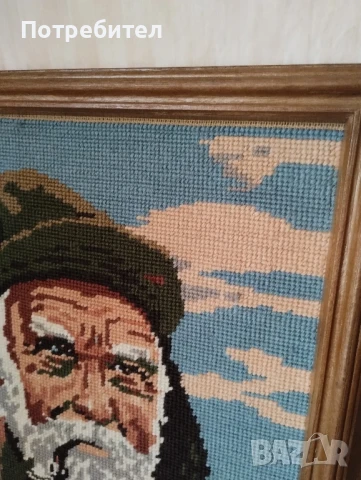 Гоблен Старец с лула, снимка 2 - Гоблени - 51007890