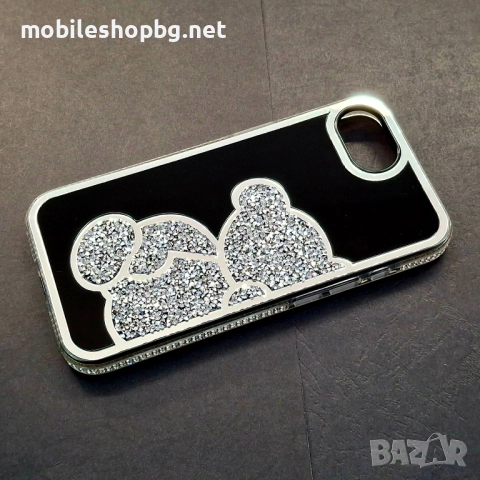 iPhone 16e кейс мече с камъчета сребърен златен, снимка 3 - Калъфи, кейсове - 52303666