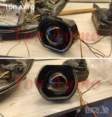 Декоративни Капачки 2,5'' и 3'' Angel eyes DRL Дневни Светлини Бяло и Оранжево, снимка 15 - Аксесоари и консумативи - 53946905